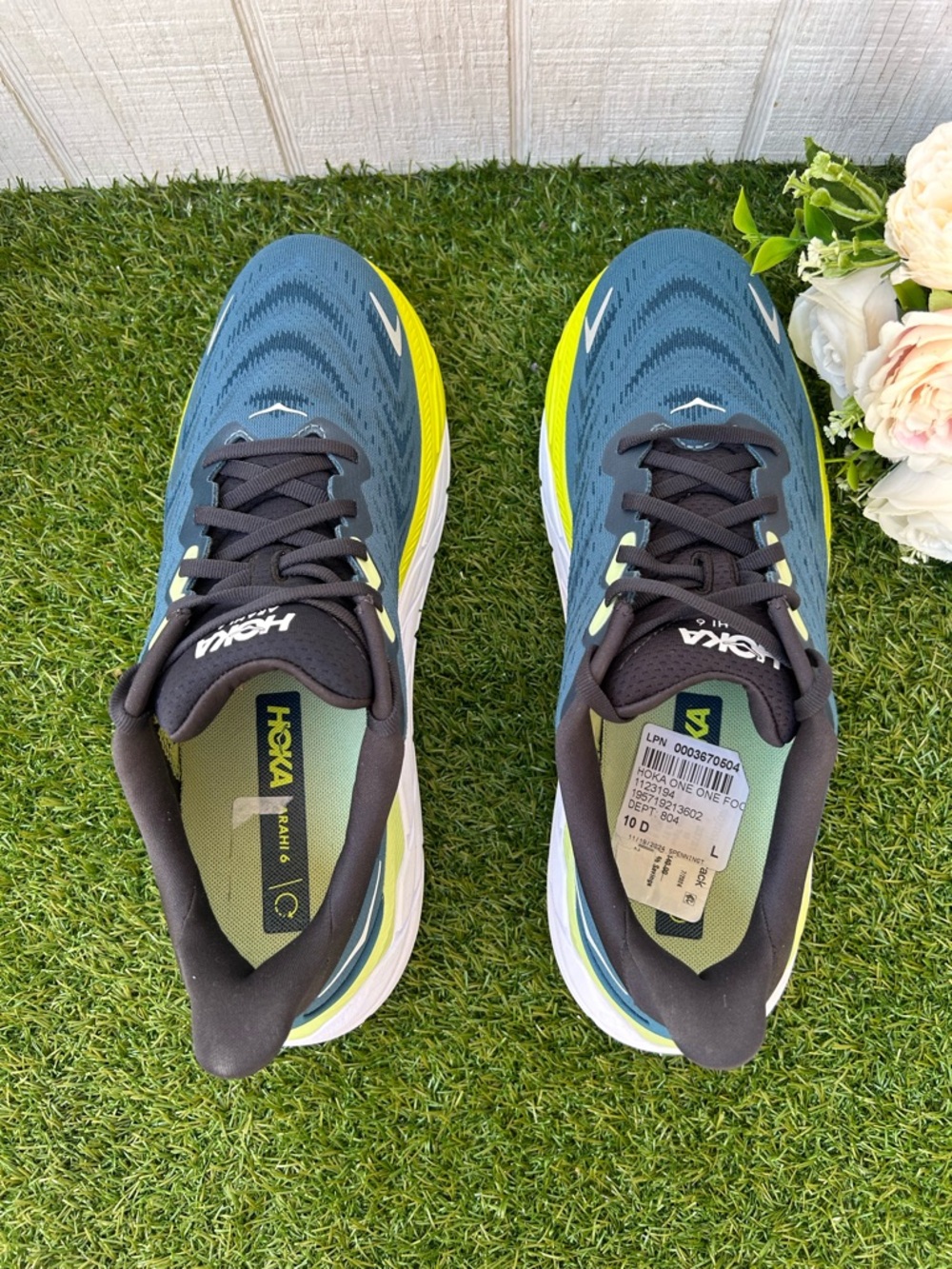 Hoka One One Arahi 6 blue graphite men Size 10D NEW - Picture 15 of 17